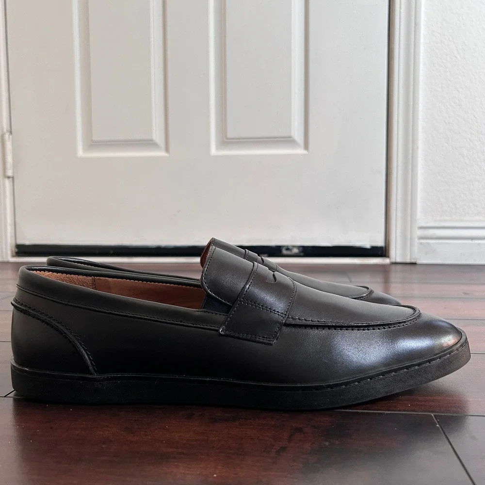 Allen Edmonds Men's Randolph Leather Slip-on Sneaker Loafer Black size 14 NWOB